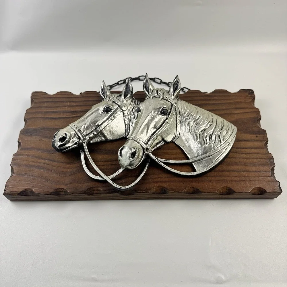 VTG 3D  Silver Horse Head Wall Mount 13.5